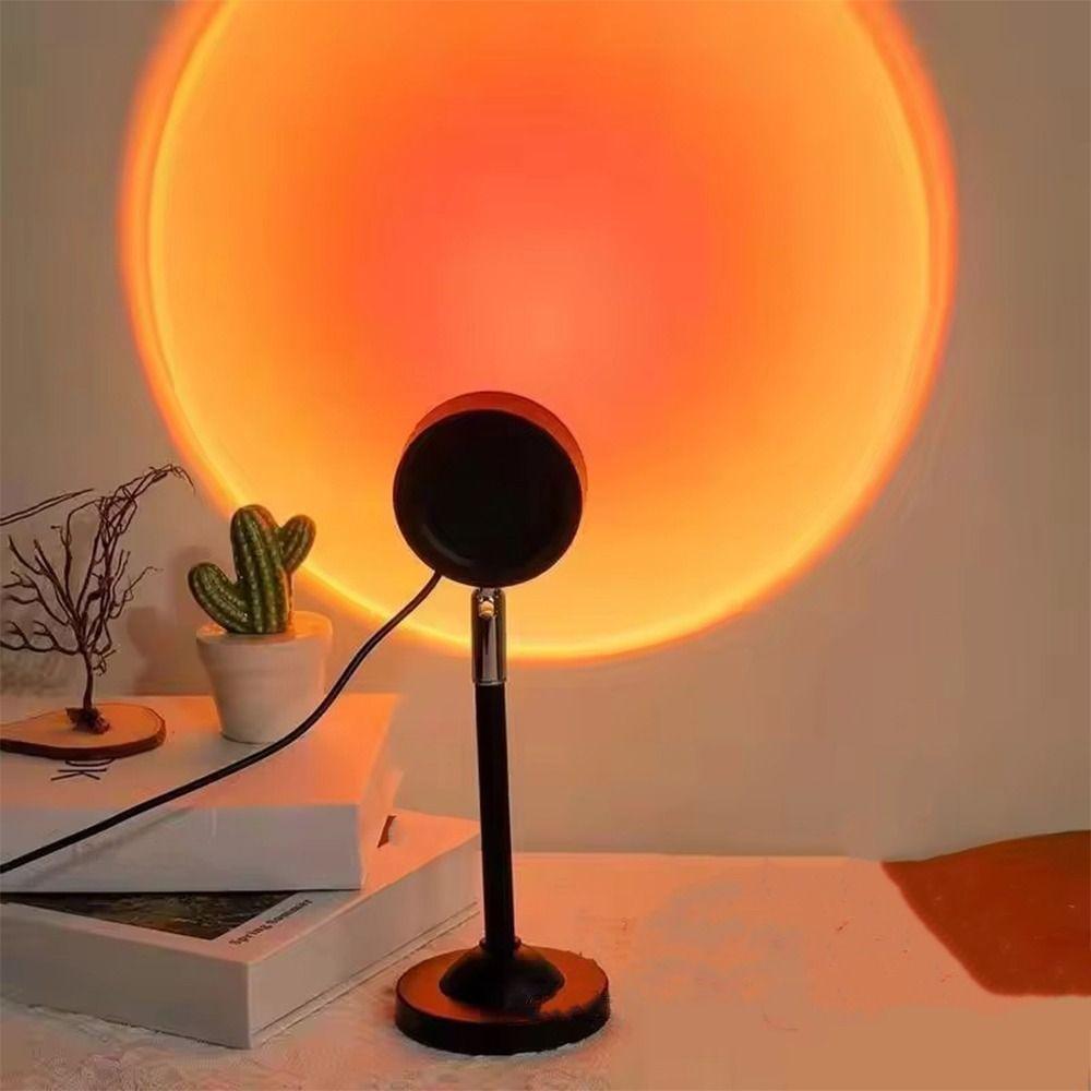 16 Color Sunset Projection Lamp Remote Control Vibrant Spectrum RGB Night Light Neon Style Rotated LED Sunset Lamp