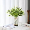 MACTING Artificial Eucalyptus Stems in Glass Vase with Faux Water Stones 14" Fake Sage Green Plants Eucalyptus Leaves for Table Centerpieces Bathroom