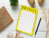 Inkdotpot Pack Of 2 Daily Planner List Undated Notepads, Memo Pad To-Do List Tear Off List Pad- Organizer- Scheduler- Organize Tasks (50 Sheets