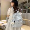 Niche design schoolbag female college student pleated drawstring bow class backpack backpack women's travel backpack