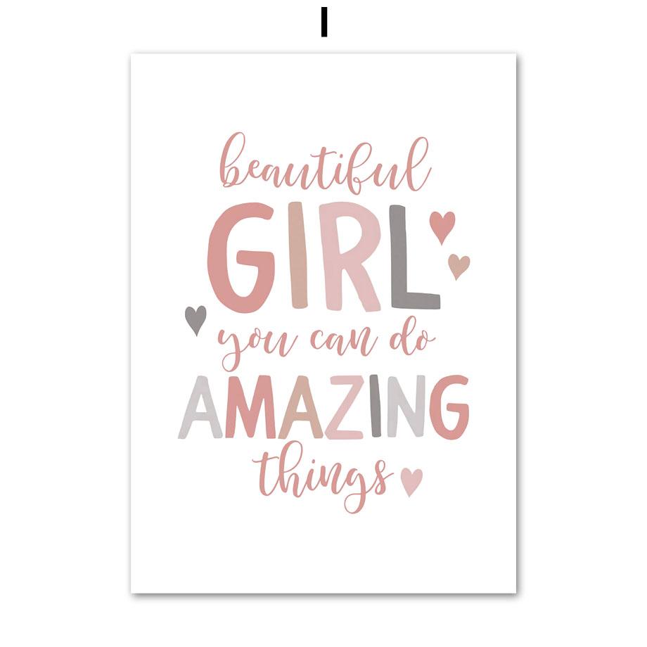 Pink Ballet Girl Rainbow Unicorn Shoes Nursery Wall Art Canvas Painting Posters And Prints Pictures For Baby Kids Room Decor