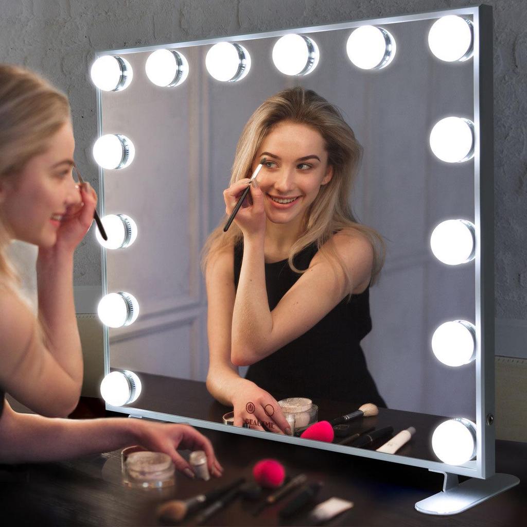 Hollywood 3-Color USB Makeup Mirror Light for Bathroom & Beauty Table