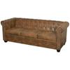 Day and Night - Day and Night 3-seater Chesterfield Sofa Brown Synthetic Leather