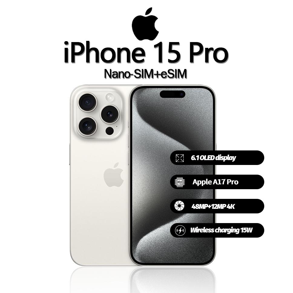 Refurbished Apple iPhone 15 Pro Smartphone with Nano-SIM+eSIM