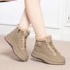 Versatile muffin platform short boots casual cotton shoes women's winter high-top women's shoes velvet warm snow boots