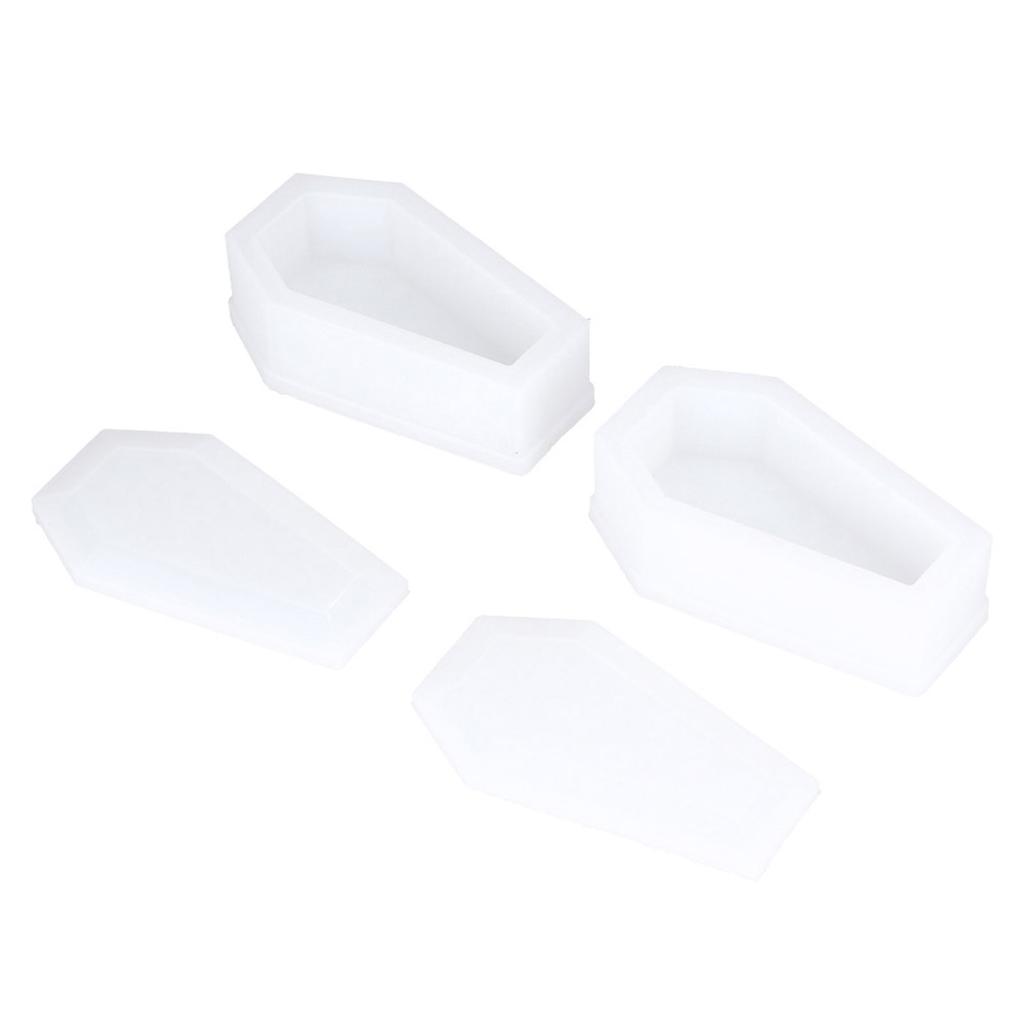 Silicone Halloween Coffin Mold DIY Casting Tool Supplies for Jewelry Box Soap Candle