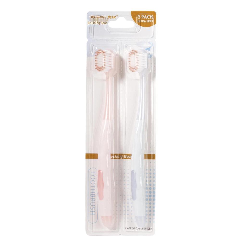 Sam's Soft Bristle Toothbrush - Wide Head, Model A, 1 Pack (2 Detachable Brushes), Adult Family Use, Independent Packaging