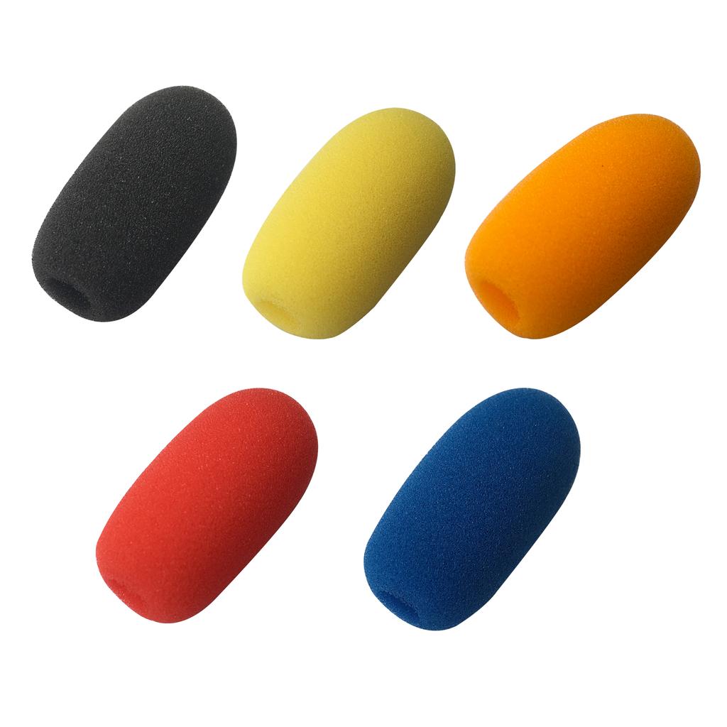 5ks Malý Drátový Bezdrátový Konferenční Mikrofon Protivětrná Pěnová Houbička Kryt pro Klopový Mikrofon, Vnitřní Průměr:1 cm (asi .0.39")