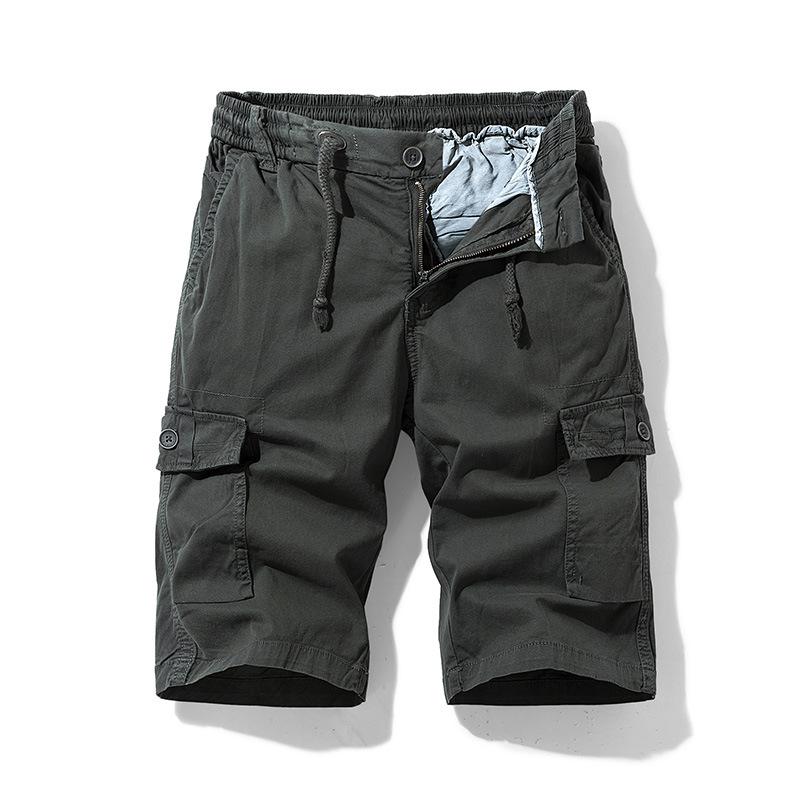 Men's Trendy   Versatile  Five-pocket Pants  Workwear Shorts  Outdoor Sports
