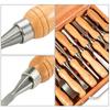 Wood Chisel Sets 12pcs Lathe Chisels 3-3/4Inch /95MM Woodworking Chisels 9Inch Wood Lathe Tools Wood Chisels Lathe Tools for Wood Carving Root Carving