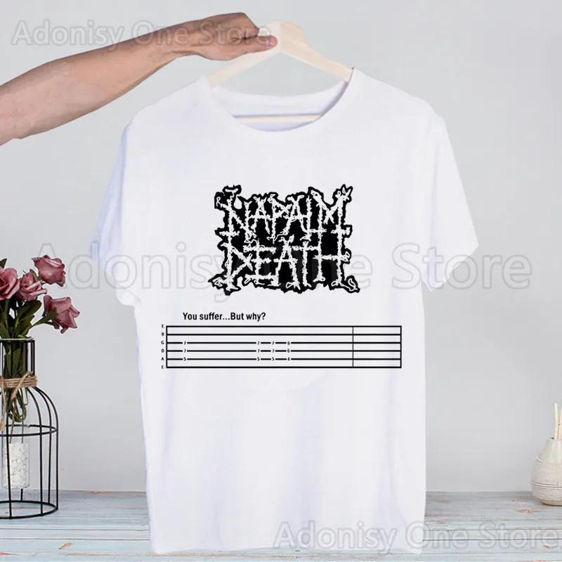 Napalm Death Trička Léto Pánské/Dámské Hip Hop Vtipný Potisk Tričko Streetwear trička Krátký Rukáv Topy