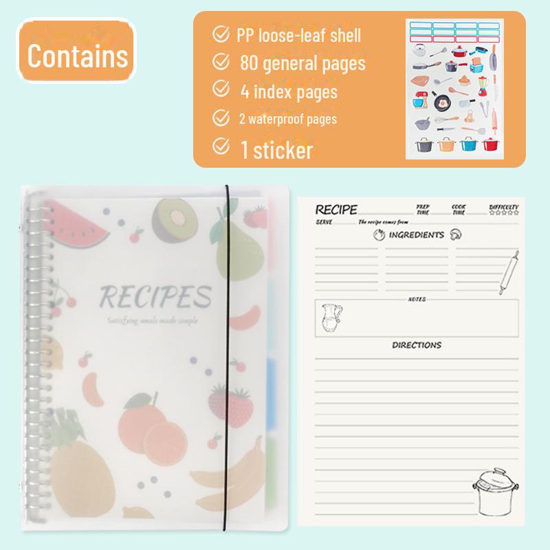 

Блокнот-планировщик рецептов, сделанный своими руками - 24 новых ежедневных сменных внутренних блока на кольцах A4 белый