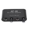 2 Channel Sound Amplifier Balanced 1/4 Inch 6.35mm Gain Independent Adjustment Stereo Sound Amplifie