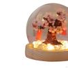 DIY Flower Bedside Lamp, Lamp with Dome Lighted Ambient Light, Desktop Ornament, Material