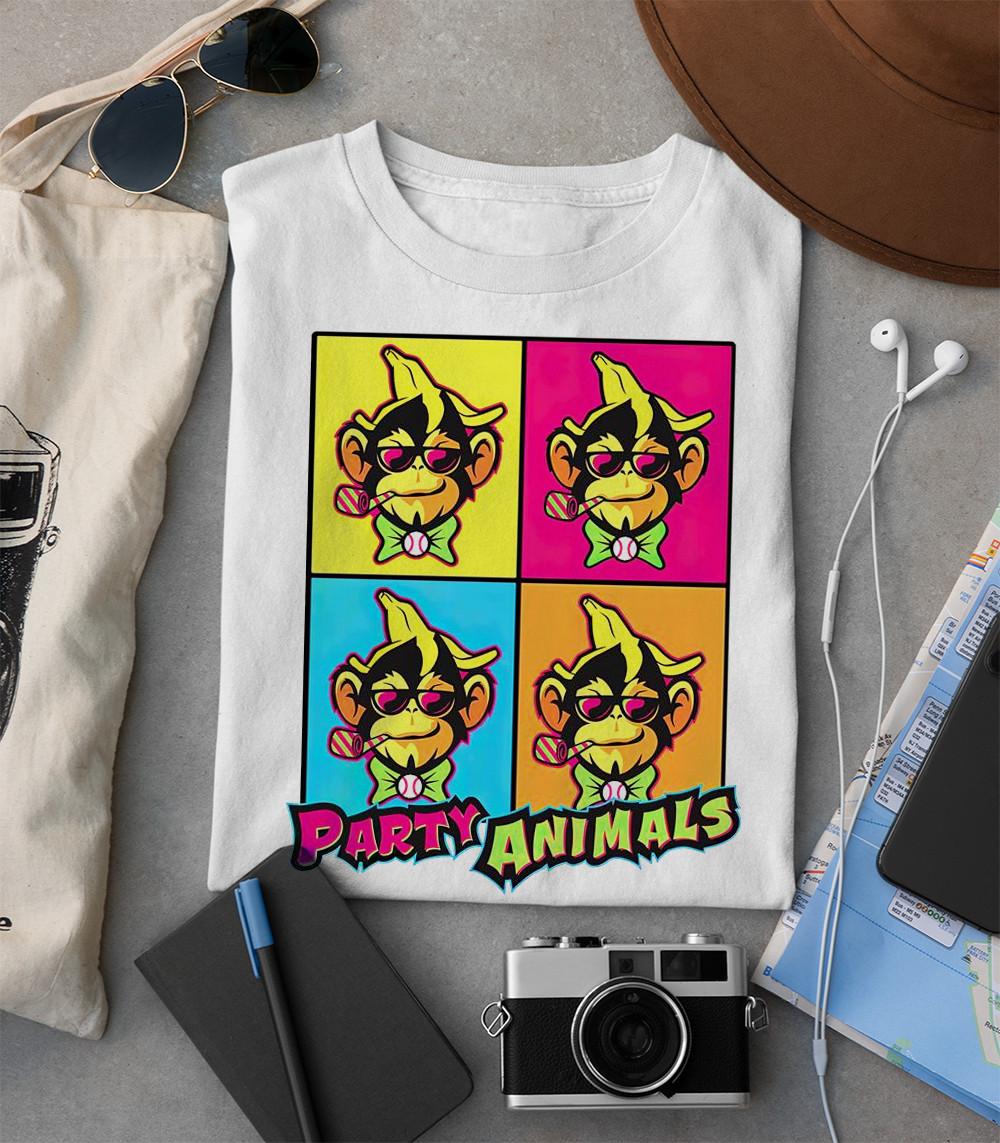 

Savannah Bananas Party Animals white T-Shirt Mens Womens Tees Top Tee S to 5XL JJ4061 L