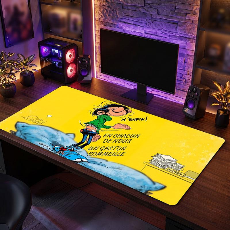 Big Mouse PadGaston Lagaffe Extended Soft Desk Mat Gaming Office Computer Table Decor Mat