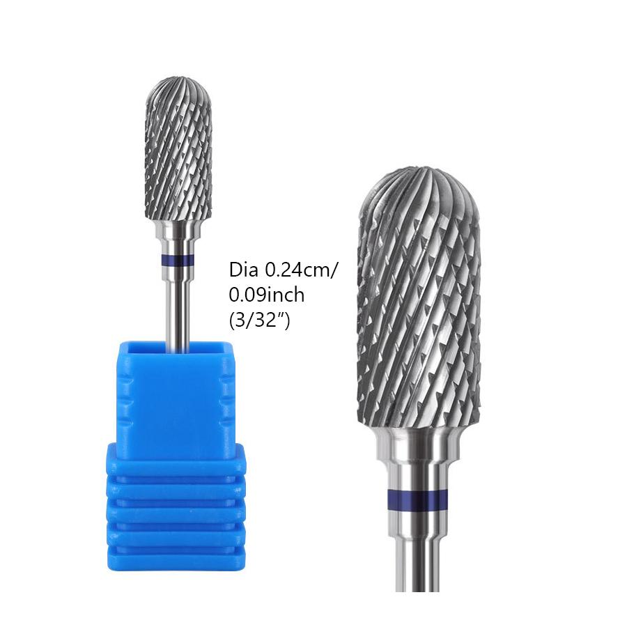 Tungsten Carbid Nail Drill Bits for Electric Manicure, Milling Cutters Nail Files for Nail Gel Polish Remove Nail Tools