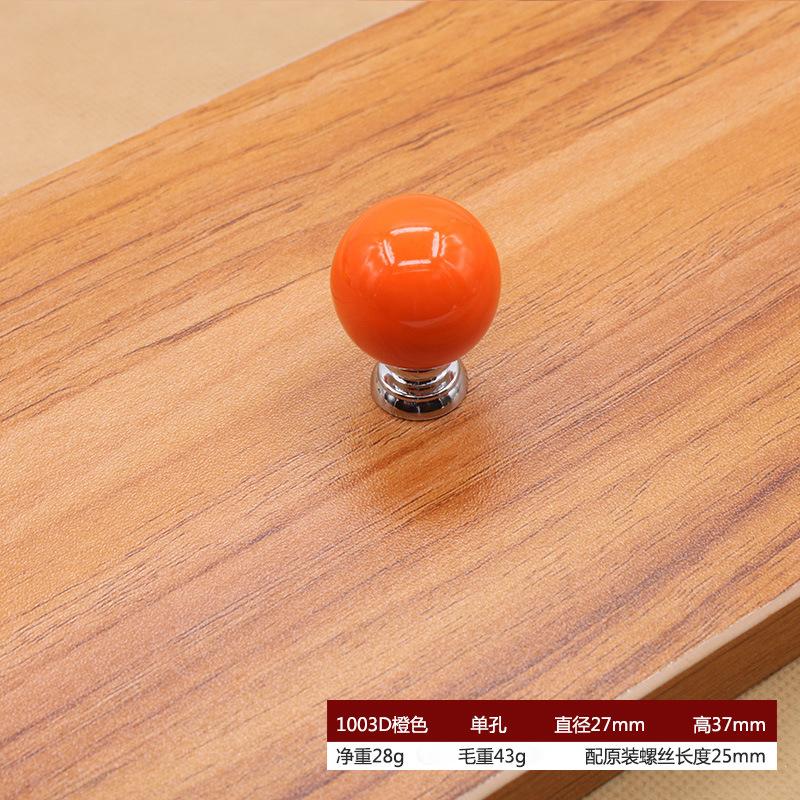 Zinc Alloy Ceramic Knob Handle Single Hole Furniture Handles Drawer Cabinet Door European Pumpkin Cartoon