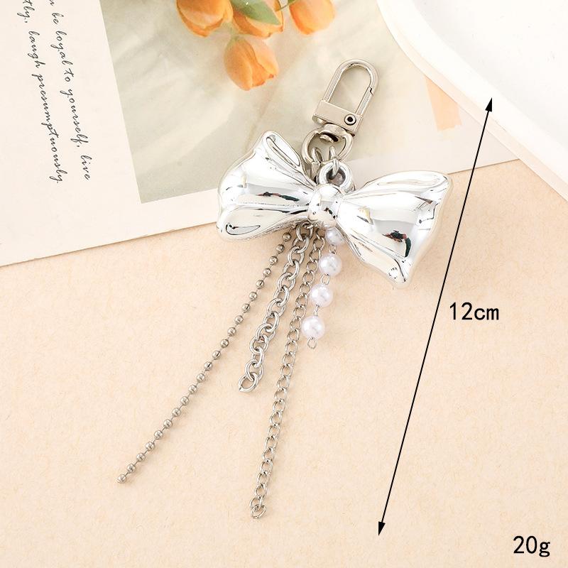Creative Pearl Heart Phone Strap Bag Charm Accessory for Phone Case Keychain Decor