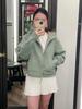 Women's Casual Cotton Zipper Hoodie - Autumn/Winter Yoga & Fitness Wear