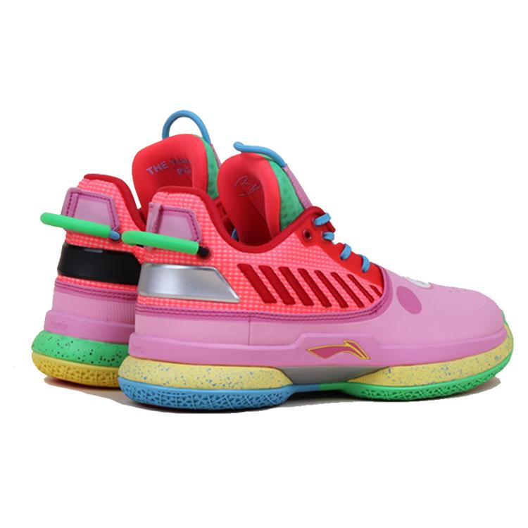 Li Ning WOW 7 Way Of Wade 7 Non slip Lightweight Low top Basketball Shoes Women's Pink Youth Edition ABAN135-4