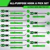 12-Piece Pick And Hook Tool Set, Automotive Mechanic Tools, Car Auto Oil Seal/O-Ring Seal Hook Kit, Lock Pick Set, Mini & Long Precision Hooks For