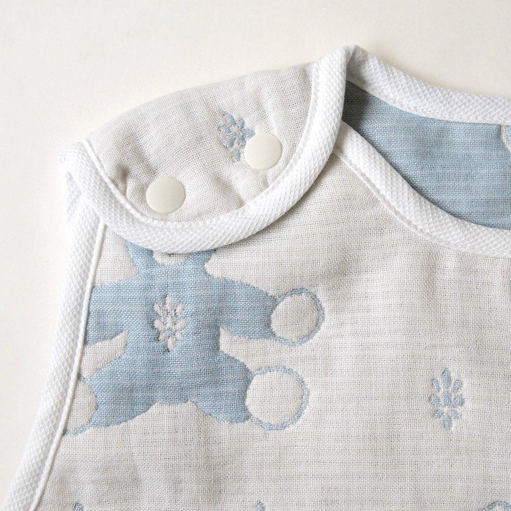 10mois SOULEIADO Fluffy Gauze Baby Mon 58cm For Newborns to 3 Years Product Number 4344 - (6-Layer Gauze) Sleeper, 100% Cotton, Nunus, Blue, Length,