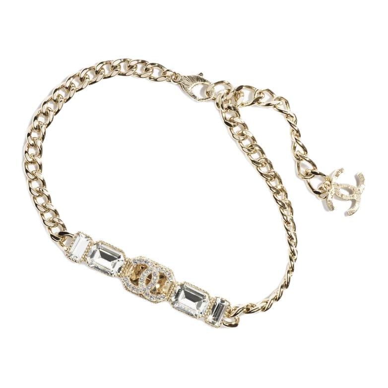 CHANEL 24C Brand Logo Metal Necklaces Women's Gold ABC577B15249NU068