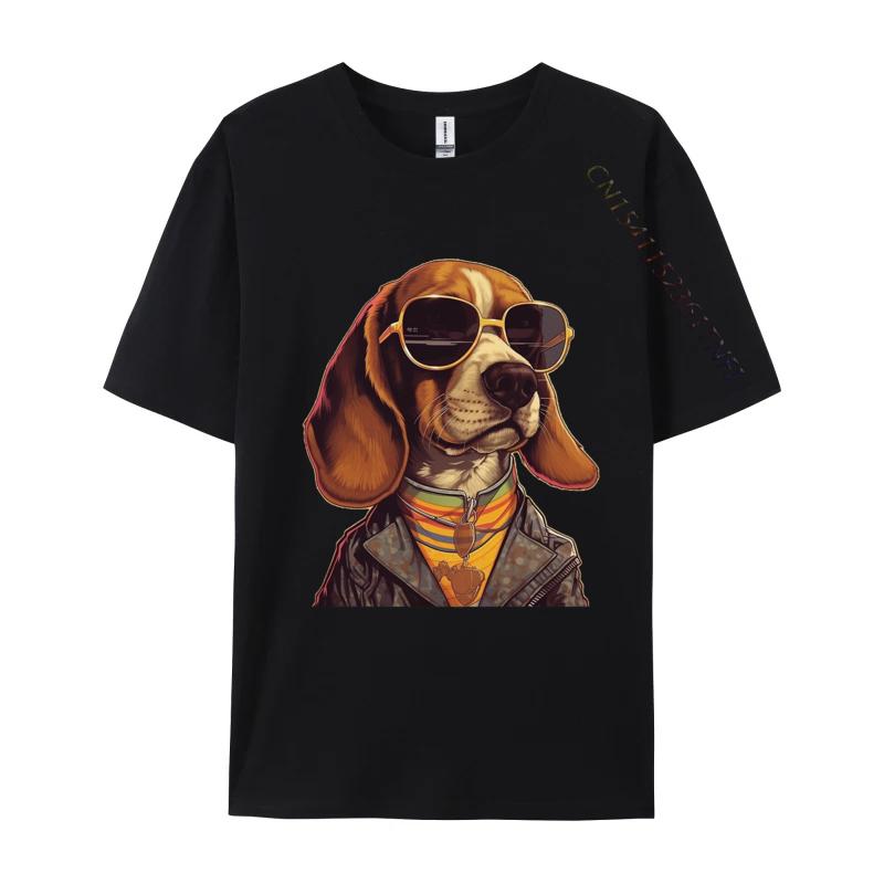 Old School Beagle Tshirt Simple Style Oversize Printed Tee Shirt Mens Cotton Cute Tshirt Luxury T Shirt