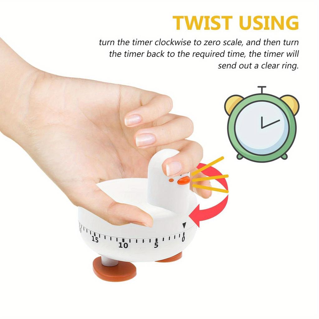 Cartoon Duck Animal Countdown-Timer 60 Minute Digital Cooking Timer for Kitchen R7UB