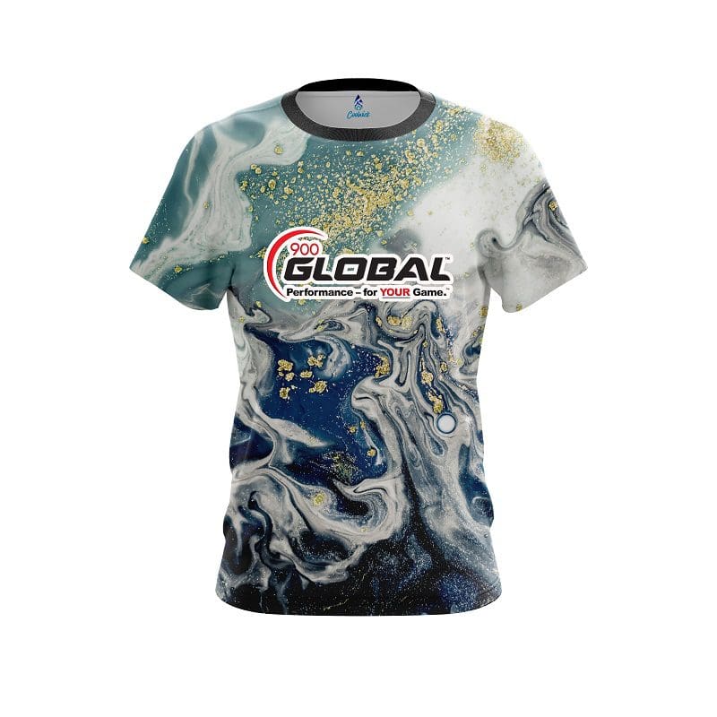 Nuova maglia da bowling Global G con pallino verde e sfumature, manica corta