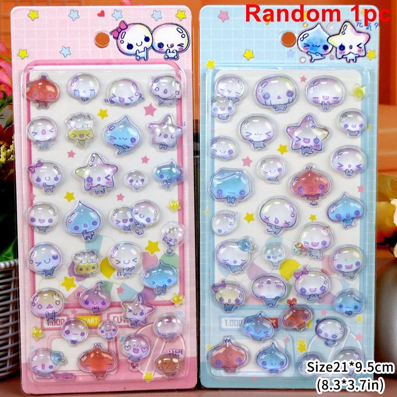 Cartoon 3D Relief Siegel Aufkleber Süßigkeiten Tropfen Gelee Aufkleber Kinder Pop DIY Sammelalbum Tausch Aufkleber Kinder Beste Geburtstagsgeschenke