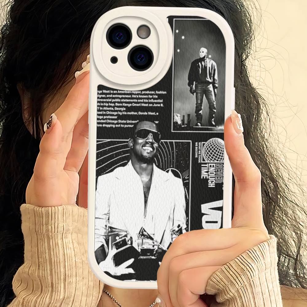 American K-Kanye Pop Rapper W-West Phone Case For IPhone 16 15 14 13 12 11 Pro Max Plus Shockproof Leather Cover