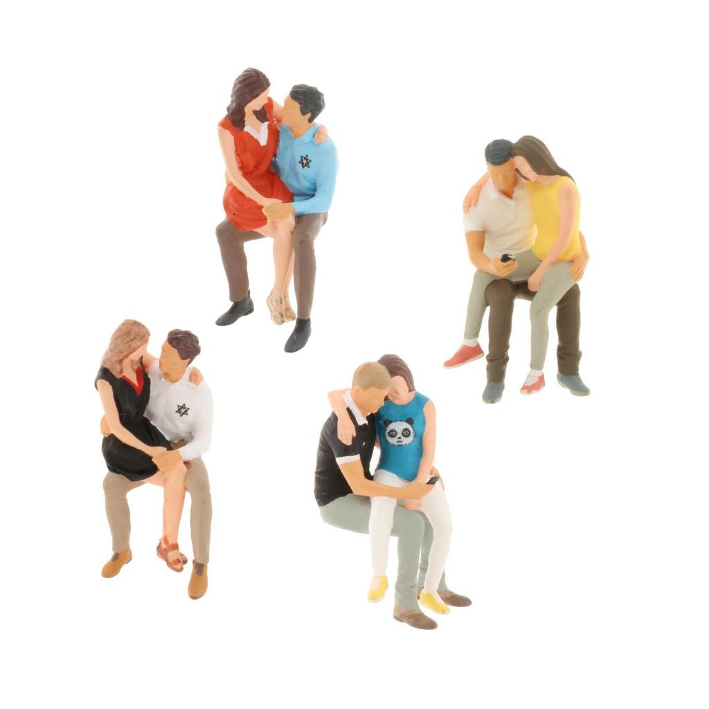 Resin 1:64th People Figures Diorama Miniature Model Figurines Character Scenery Layout Decor Accessories