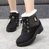 Winter Velvet Thickened Snow Boots  New Short Tube Thick-soled Warm Martin Boots Cotton Shoes Comfortable Boots