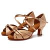 Zapatos de Baile Latino para Mujer con Tacón Medio de 6 cm Salsa Ballroom Tango Zapatos de Baile para Interior