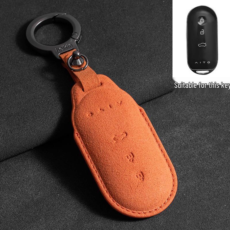 Genuine Leather Protective Key Case for AITO M5/M7