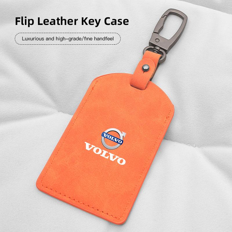 Car Key Bag Card Holder Leather Card Bag Pendant For Volvo V60 V40 XC90 S60 C30 XC60 V50 V70 S90 Rdesign AWD Car Key Card Case