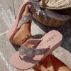 Tongs Compensées Strass Grande Taille: Sandales de Plage d'Été à Semelle Épaisse pour Femmes