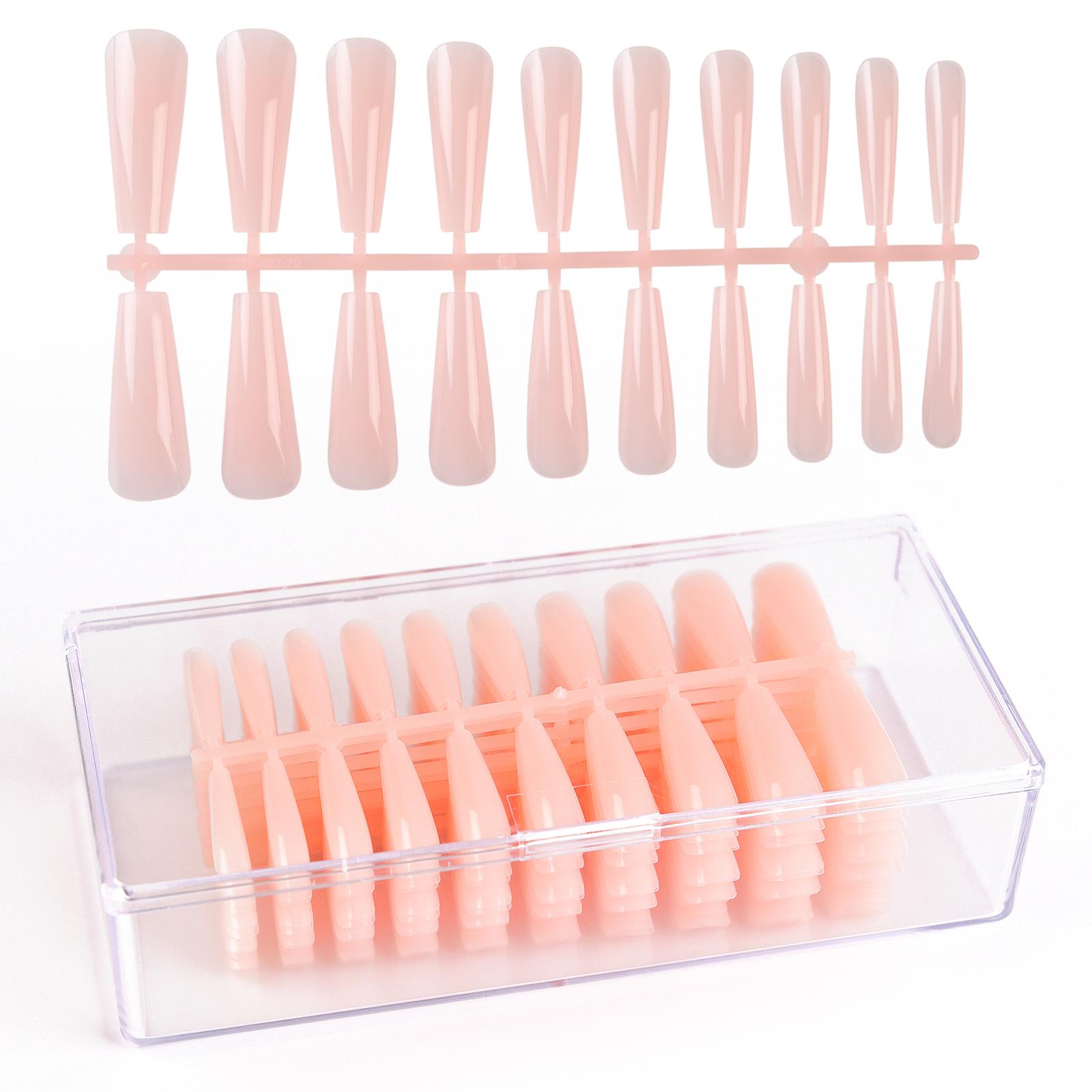 

KADS 1 коробка, 440 шт., накладные ногти разных размеров, без складок, накладные ногти с полным покрытием, аксессуары для ногтей в форме гроба, инструменты