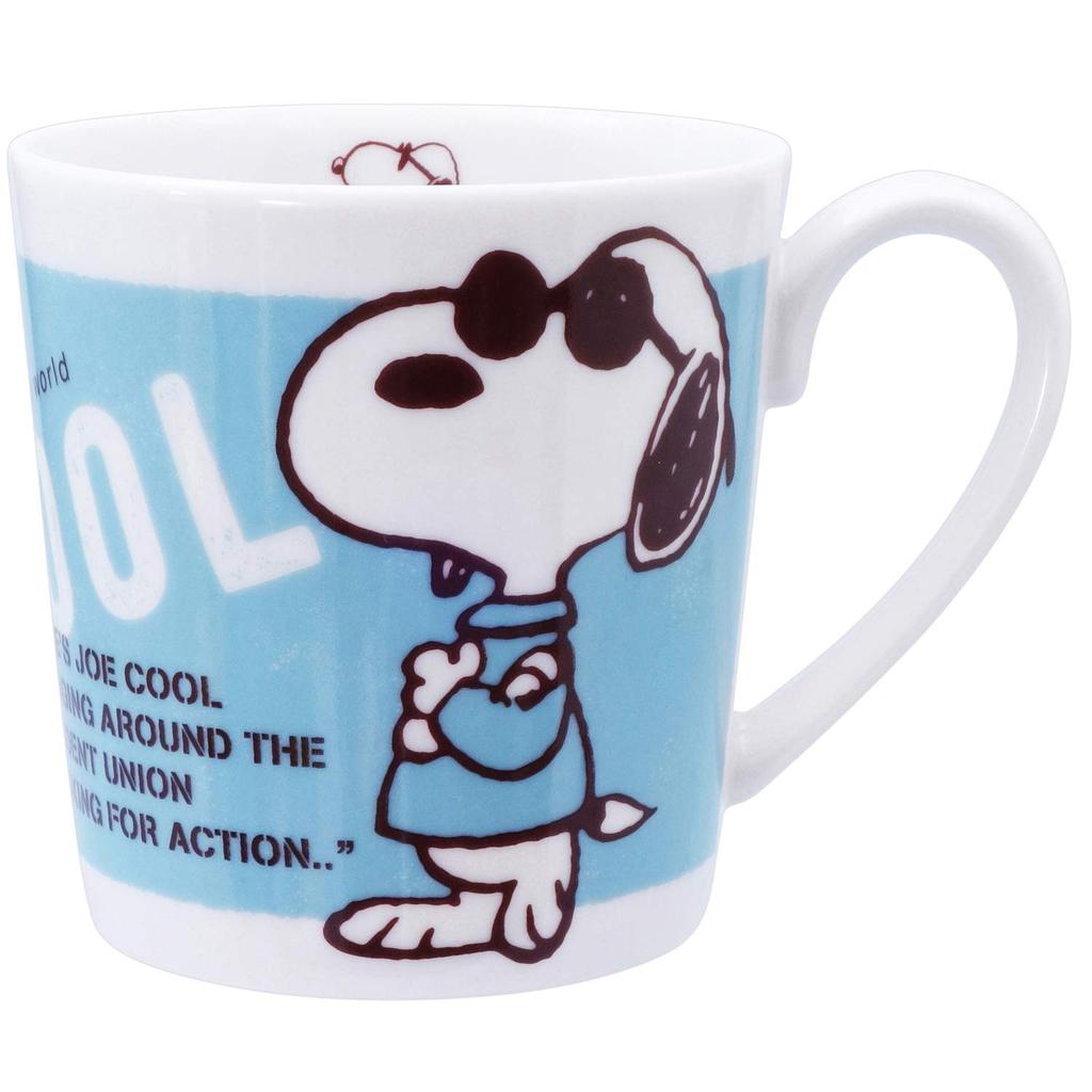 Kanesho Toki Snoopy Large Joe Crew Made In 604181 "Peanuts" Mug, Approx. 350ml, Blue, Japan,