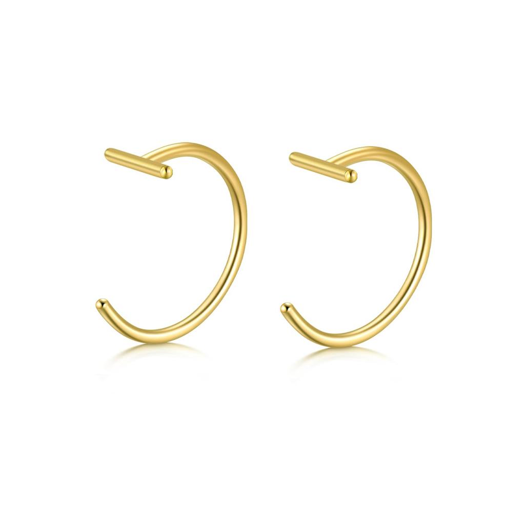 Piercing do wargi na klips 18G Stal nierdzewna Hipoalergiczny Punk Bez przekłuwania Pierścień do warg Pozłacany Kolczyk do chrząstki ucha Conch Cuff