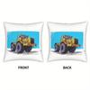 Short Plush Vintage Kirovets Tractor Pillowcase 18x18 Inch Double Sided Printed Farmhouse Decor Cushion Cover Zipper