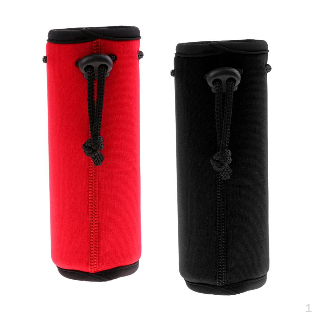 Sada 2 neoprenových obalů na láhev, taška na přenášení, tepelná izolace, izolační pouzdro, ochranné