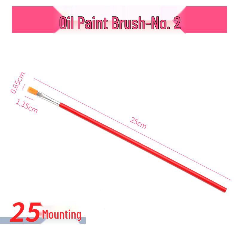 Nylon Flat Paintbrush Set for Oil, Gouache, Watercolor & Calligraphy