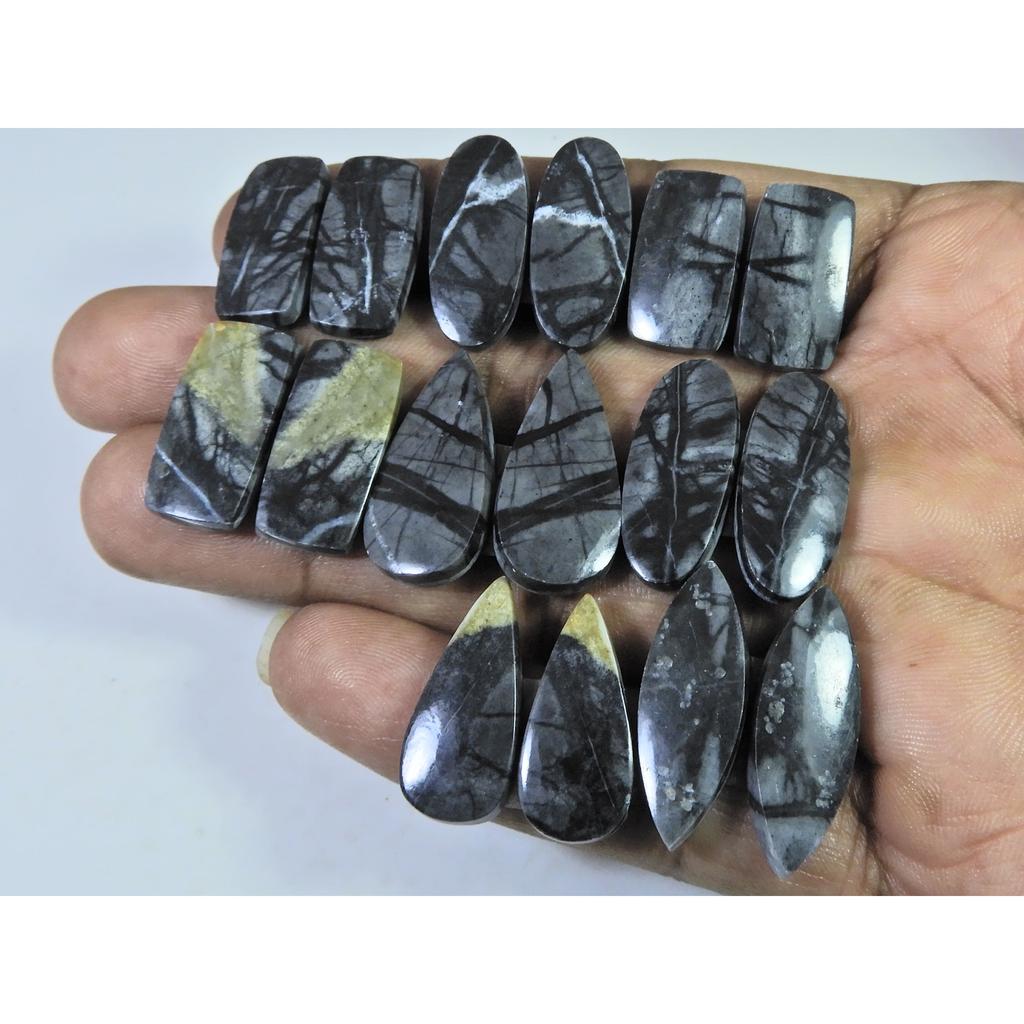 19-26 MM Natural Picasso Jasper Matched Pair Mix Cabochon Gemstone 8Pair Lot C-783