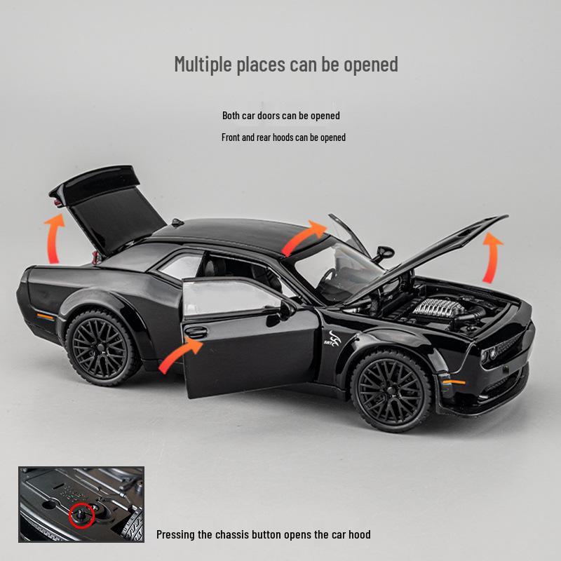 Jiaye 1/32 Dodge Hellcat Alloy Pull-Back Toy Car with Sound and Light