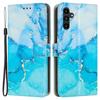 For Samsung Galaxy A54 5G Marble Pattern Phone Stand Case PU Leather Wallet Smartphone Cover with Strap