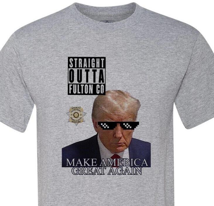 Trump Mugshot - Straight Outta Fulton County - New - No Shrinking - Fast Ship XL