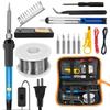 60W Adjustable Electric Soldering Iron Kit, 16-Piece, for Home Welding and Repair